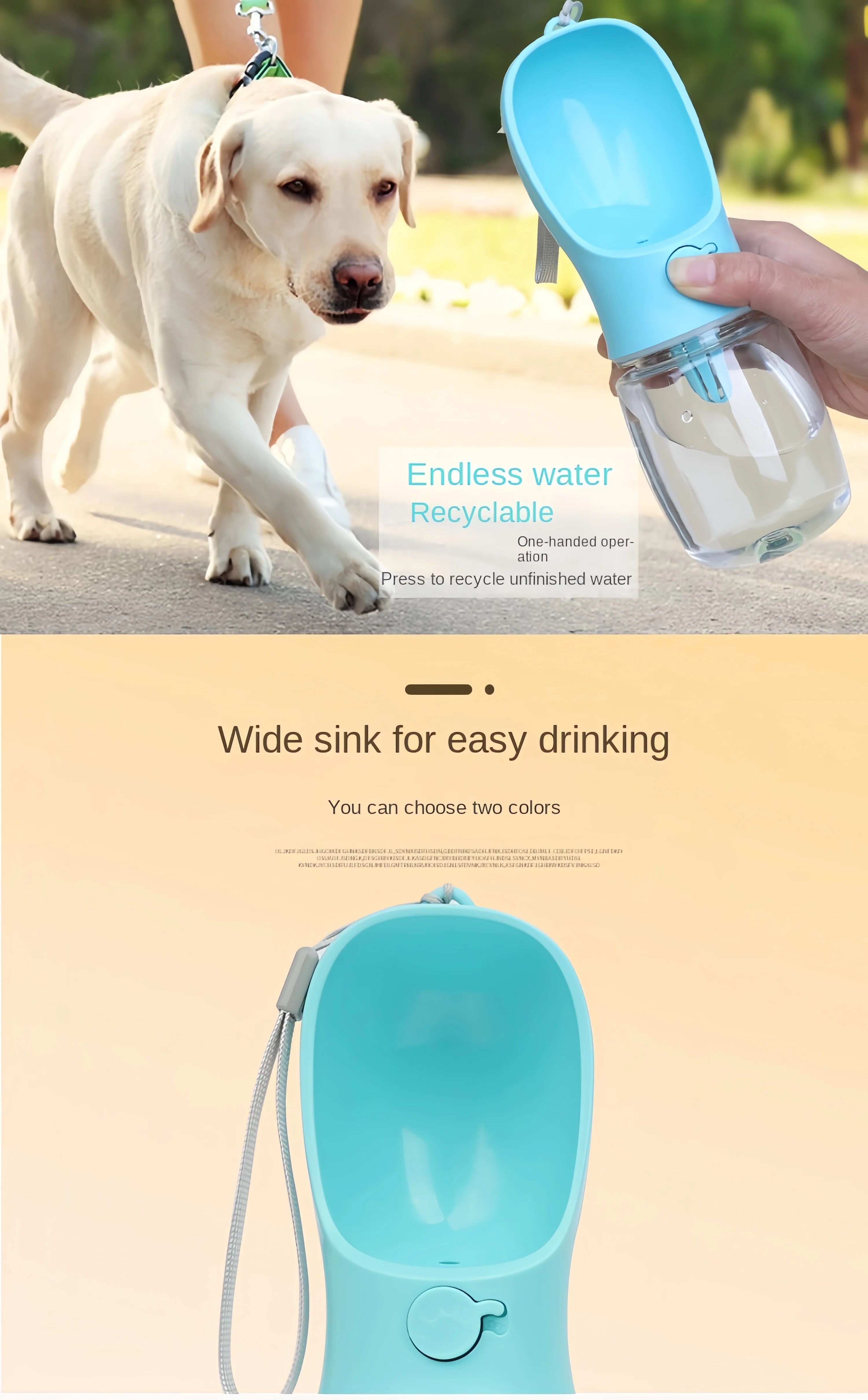 Portable Pet Water & Food Bottle - Paw Easy